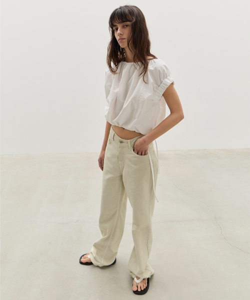 LEVAR(レバー)の「Crispy Volume Cropped Blouse - Off White(シャツ/ブラウス・レディース・その他・FREE)」の3枚目の写真