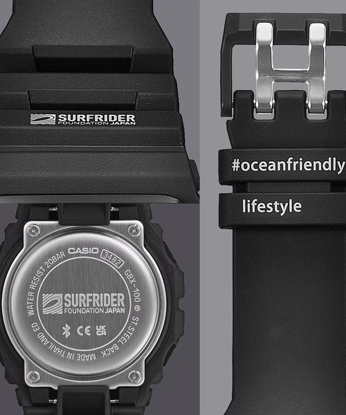 G-SHOCK(ジーショック)の「G-SHOCK/ジーショック 腕時計 G-LIDE "SURFRIDER FOUNDATION JAPAN コラボレーションモデル" GBX-100SFJ-1JR(デジタル腕時計・メンズ・ブラック・FREE)」の2枚目の写真