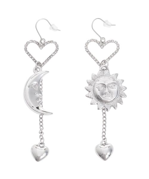 EVRIS(エヴリス)の「SUNNY MOTIF HEART ピアス(ピアス(両耳用)・レディース・シルバー/ゴールド・FREE)」の3枚目の写真