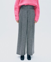 ネップツィード ワイドトラウザー
