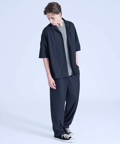 ABAHOUSE(アバハウス)の「【セットアップ対応】ジオメトリックジャカード リラックスパンツ / イージーパンツ(その他パンツ・メンズ・ブラウン/ブラック・48/46)」の5枚目の写真