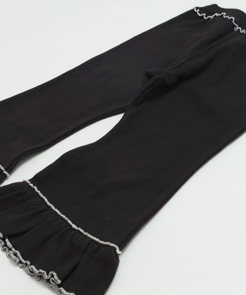 chil2(チルツー)の「ハイパーストレッチ 裾フリルワイドパンツ(その他パンツ・キッズ・クリーム/ライトブルー/ブラウン/ブラック/ネイビー・140cm/130cm/120cm/110cm/100cm)」の15枚目の写真