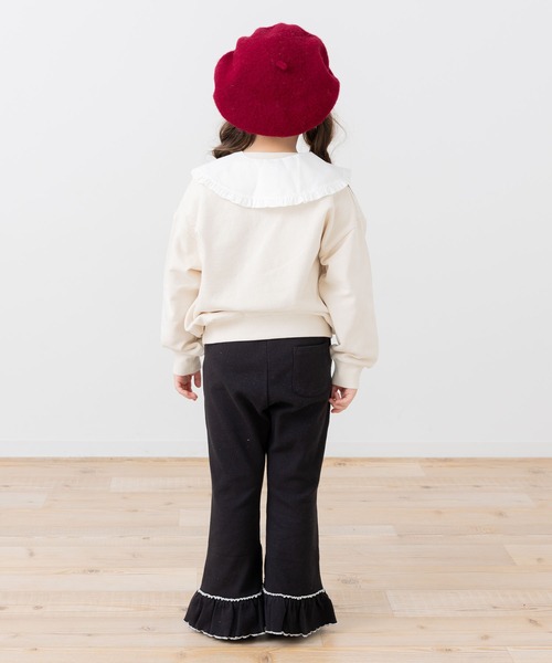 chil2(チルツー)の「ハイパーストレッチ 裾フリルワイドパンツ(その他パンツ・キッズ・クリーム/ライトブルー/ブラウン/ブラック/ネイビー・140cm/130cm/120cm/110cm/100cm)」の22枚目の写真