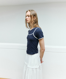 Layered Coloration Top_ Navy