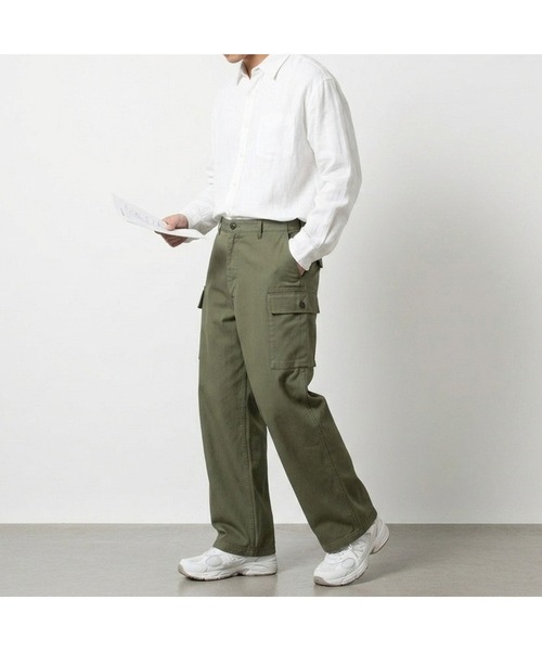 Rora｜ローラのカーゴパンツ（グリーン・カーキ/緑色系・ワイド
