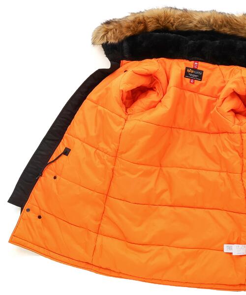Alpha Industries(アルファインダストリーズ)の「Alpha Industries/アルファインダストリーズ/WOMENS N-3B PARKA/ウィメンズN-3B パーカー(ミリタリージャケット・レディース・ブラック・S/M/XS)」の4枚目の写真