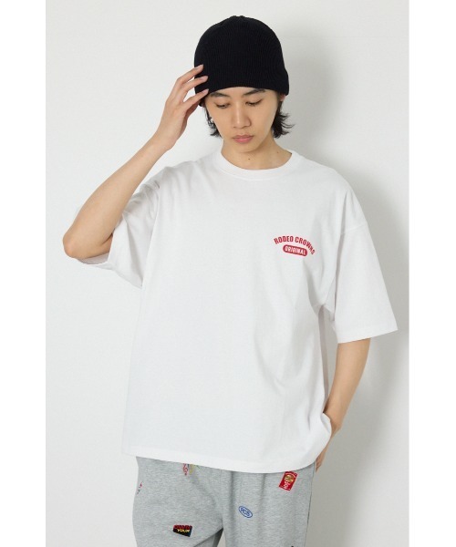 RODEO CROWNS WIDE BOWL(ロデオクラウンズワイドボウル)の「ARTフラワーTシャツ(Tシャツ/カットソー・メンズ・ブラック/ダークブルー/ホワイト・LARGE/MEDIUM)」の2枚目の写真