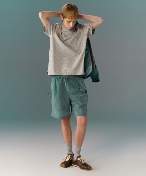 MODE COMMUTER(モードコミューター)の「Yarn-Dyed Striped Crew Neck S/S T-Shirt(Tシャツ/カットソー・メンズ・グレー・SMALL/MEDIUM/LARGE)」の5枚目の写真