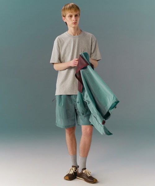 MODE COMMUTER(モードコミューター)の「Yarn-Dyed Striped Crew Neck S/S T-Shirt(Tシャツ/カットソー・メンズ・グレー・SMALL/MEDIUM/LARGE)」の6枚目の写真