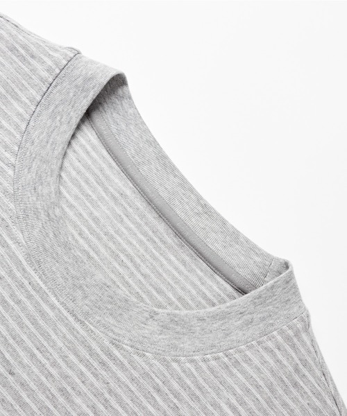 MODE COMMUTER(モードコミューター)の「Yarn-Dyed Striped Crew Neck S/S T-Shirt(Tシャツ/カットソー・メンズ・グレー・SMALL/MEDIUM/LARGE)」の15枚目の写真
