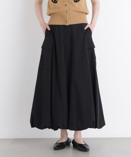 N.(N. Natural Beauty Basic)(エヌエヌナチュラルビューティーベーシック)の「カーゴバルーンスカート(スカート・レディース・ベージュ/ブラック・P/S/MEDIUM)」の5枚目の写真