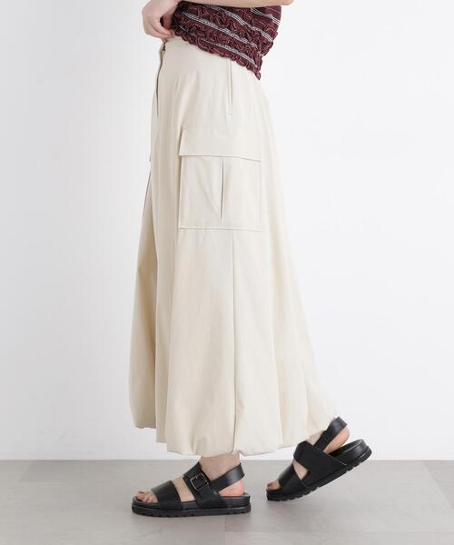 N.(N. Natural Beauty Basic)(エヌエヌナチュラルビューティーベーシック)の「カーゴバルーンスカート(スカート・レディース・ベージュ/ブラック・P/S/MEDIUM)」の8枚目の写真