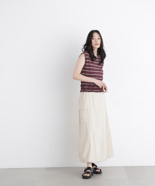 N.(N. Natural Beauty Basic)(エヌエヌナチュラルビューティーベーシック)の「カーゴバルーンスカート(スカート・レディース・ベージュ/ブラック・P/S/MEDIUM)」の11枚目の写真