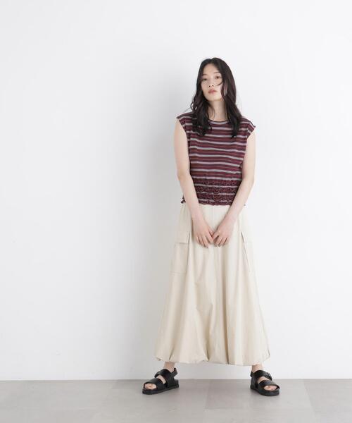 N.(N. Natural Beauty Basic)(エヌエヌナチュラルビューティーベーシック)の「カーゴバルーンスカート(スカート・レディース・ベージュ/ブラック・P/S/MEDIUM)」の12枚目の写真