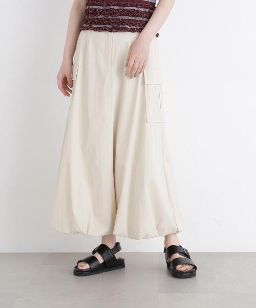 N.(N. Natural Beauty Basic)(エヌエヌナチュラルビューティーベーシック)の「カーゴバルーンスカート(スカート・レディース・ベージュ/ブラック・P/S/MEDIUM)」の13枚目の写真