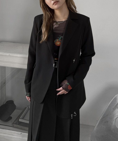 jiasecond.(ジアセカンド)の「【jiasecond.】ボタニカル柄シアートップス / トップス シアー インナー レイヤード ブラック ZOZOTOWN限定(Tシャツ/カットソー・レディース・ブラック・FREE)」の21枚目の写真