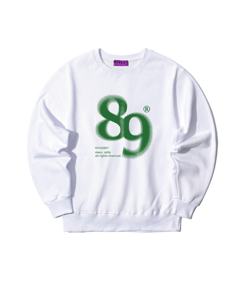 NUHABIT（ニューハビット）の「N/H SINCE オーバーサイズ 裏起毛 スウェット (SOM4-5NH1366)（スウェット・メンズ・ブラック/アッシュグレー/ホワイト/ライトグレー/ネイビー/アイボリー・MEDIUM/LARGE/X-LARGE）」の2枚目の写真