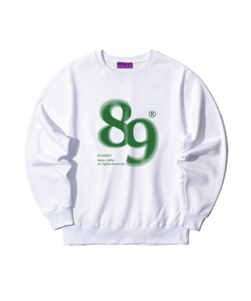 NUHABIT（ニューハビット）の「N/H SINCE オーバーサイズ 裏起毛 スウェット (SOM4-5NH1366)（スウェット・メンズ・ブラック/アッシュグレー/ホワイト/ライトグレー/ネイビー/アイボリー・MEDIUM/LARGE/X-LARGE）」の8枚目の写真