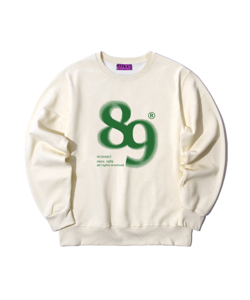 NUHABIT（ニューハビット）の「N/H SINCE オーバーサイズ 裏起毛 スウェット (SOM4-5NH1366)（スウェット・メンズ・ブラック/アッシュグレー/ホワイト/ライトグレー/ネイビー/アイボリー・MEDIUM/LARGE/X-LARGE）」の11枚目の写真