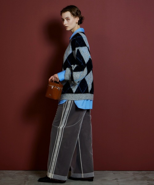 MAISON SPECIAL（メゾンスペシャル）の「【2026Autumn PRE-ORDER】Tulle Side Line Jersey Pants/チュールサイドラインジャージパンツ（その他パンツ・レディース・ブラウン/グリーン/レッド・38/36）」の10枚目の写真