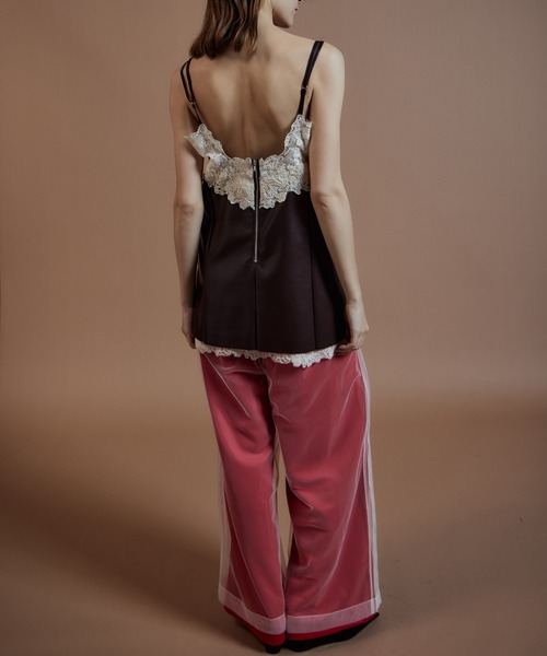 MAISON SPECIAL（メゾンスペシャル）の「【2026Autumn PRE-ORDER】Tulle Side Line Jersey Pants/チュールサイドラインジャージパンツ（その他パンツ・レディース・ブラウン/グリーン/レッド・38/36）」の13枚目の写真