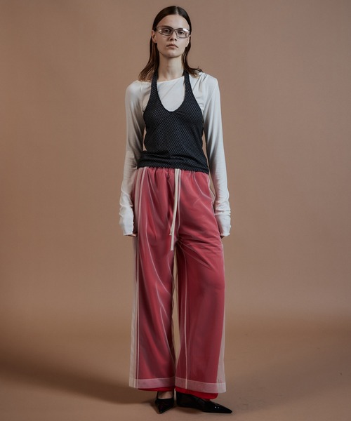 MAISON SPECIAL（メゾンスペシャル）の「【2026Autumn PRE-ORDER】Tulle Side Line Jersey Pants/チュールサイドラインジャージパンツ（その他パンツ・レディース・ブラウン/グリーン/レッド・38/36）」の15枚目の写真