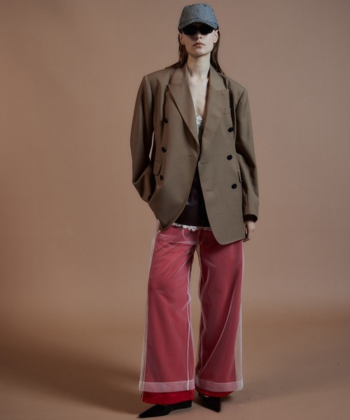 MAISON SPECIAL（メゾンスペシャル）の「【2026Autumn PRE-ORDER】Tulle Side Line Jersey Pants/チュールサイドラインジャージパンツ（その他パンツ・レディース・ブラウン/グリーン/レッド・38/36）」の17枚目の写真