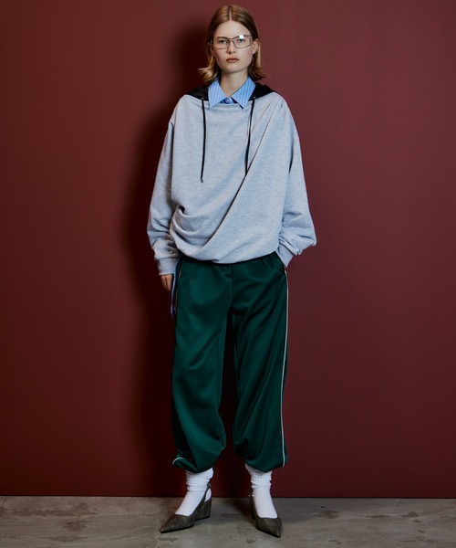 MAISON SPECIAL（メゾンスペシャル）の「【2026Autumn PRE-ORDER】Tulle Side Line Jersey Pants/チュールサイドラインジャージパンツ（その他パンツ・レディース・ブラウン/グリーン/レッド・38/36）」の21枚目の写真