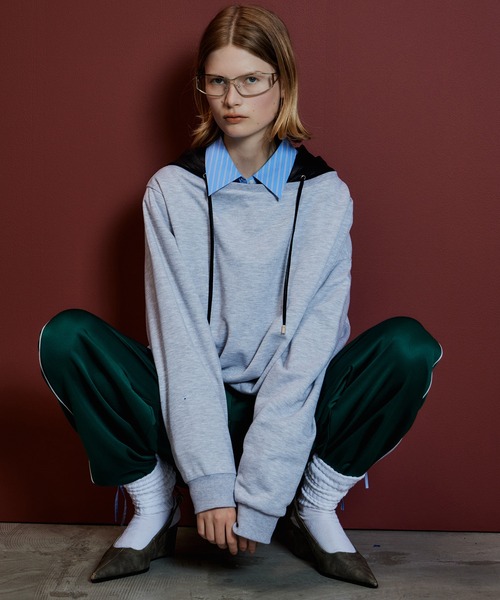 MAISON SPECIAL（メゾンスペシャル）の「【2026Autumn PRE-ORDER】Tulle Side Line Jersey Pants/チュールサイドラインジャージパンツ（その他パンツ・レディース・ブラウン/グリーン/レッド・38/36）」の22枚目の写真