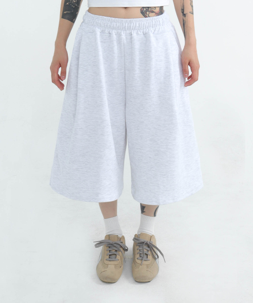 FUZZY SCAN（ファジスキャン）の「ロンドンポケットバミューダパンツバックメランジ（その他パンツ・レディース・ライトグレー・ONE SIZE/TWO）」の3枚目の写真