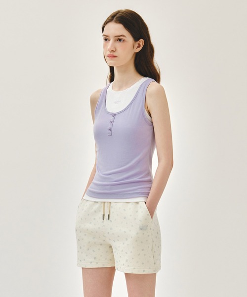 MARITHE + FRANCOIS GIRBAUD(マリテフランソワジルボー)の「W LAYERED SLEEVELESS(Tシャツ/カットソー・レディース・ヘザーグレー/Black/ラベンダー・MEDIUM/SMALL)」の15枚目の写真