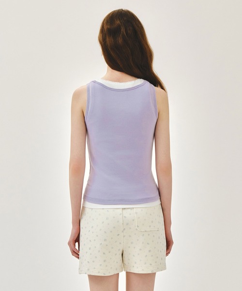 MARITHE + FRANCOIS GIRBAUD(マリテフランソワジルボー)の「W LAYERED SLEEVELESS(Tシャツ/カットソー・レディース・ヘザーグレー/Black/ラベンダー・MEDIUM/SMALL)」の16枚目の写真