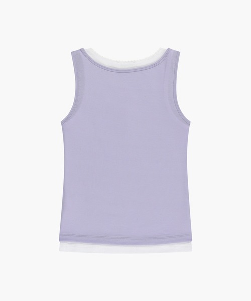 MARITHE + FRANCOIS GIRBAUD(マリテフランソワジルボー)の「W LAYERED SLEEVELESS(Tシャツ/カットソー・レディース・ヘザーグレー/Black/ラベンダー・MEDIUM/SMALL)」の20枚目の写真