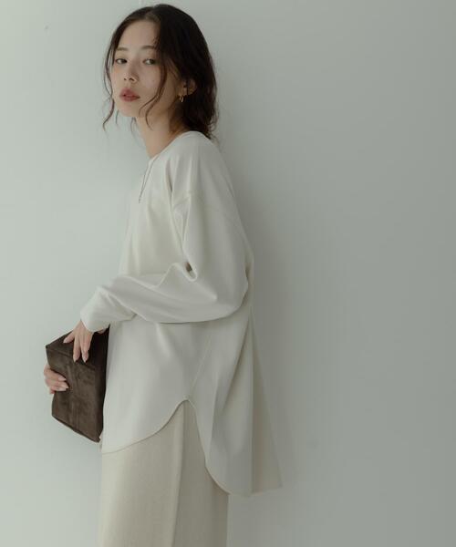 URBAN RESEARCH Sonny Label(アーバンリサーチサニーレーベル)の「カットジョーゼットプルオーバー(Tシャツ/カットソー・レディース・オフホワイト/グレー系その他/ブラック・FREE)」の3枚目の写真