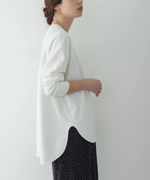 URBAN RESEARCH Sonny Label(アーバンリサーチサニーレーベル)の「カットジョーゼットプルオーバー(Tシャツ/カットソー・レディース・オフホワイト/グレー系その他/ブラック・FREE)」の1枚目の写真
