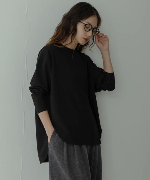 URBAN RESEARCH Sonny Label(アーバンリサーチサニーレーベル)の「カットジョーゼットプルオーバー(Tシャツ/カットソー・レディース・オフホワイト/グレー系その他/ブラック・FREE)」の2枚目の写真