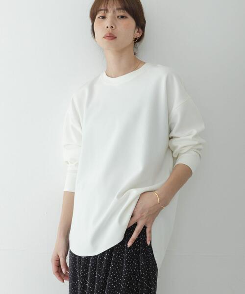 URBAN RESEARCH Sonny Label(アーバンリサーチサニーレーベル)の「カットジョーゼットプルオーバー(Tシャツ/カットソー・レディース・オフホワイト/グレー系その他/ブラック・FREE)」の4枚目の写真