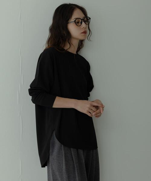 URBAN RESEARCH Sonny Label(アーバンリサーチサニーレーベル)の「カットジョーゼットプルオーバー(Tシャツ/カットソー・レディース・オフホワイト/グレー系その他/ブラック・FREE)」の14枚目の写真