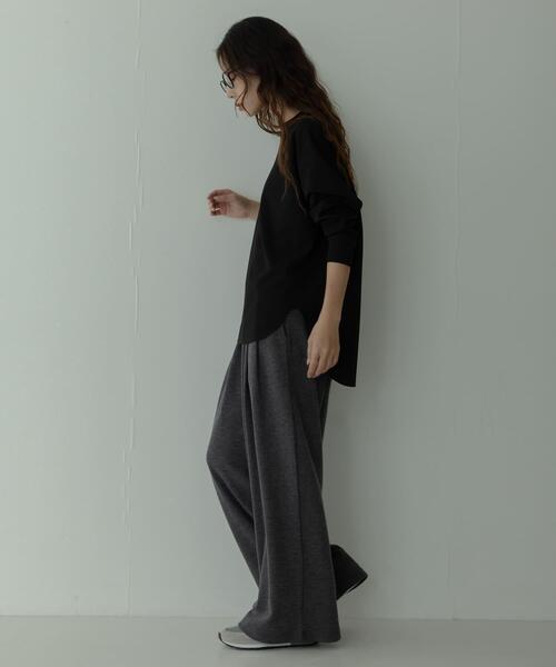 URBAN RESEARCH Sonny Label(アーバンリサーチサニーレーベル)の「カットジョーゼットプルオーバー(Tシャツ/カットソー・レディース・オフホワイト/グレー系その他/ブラック・FREE)」の18枚目の写真