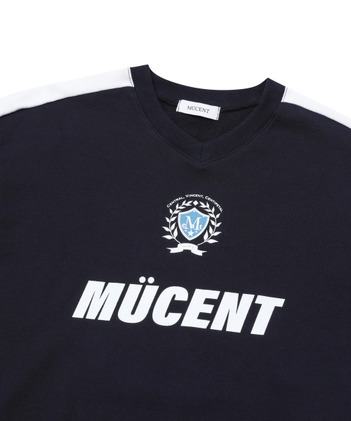 MUCENT(ムセント)の「サッカーユニフォーム フットボール スポーティ スウェット(ネイビー、グレー)(スウェット・レディース・グレー/ネイビー・FREE)」の4枚目の写真