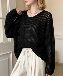 メッシュニット」に該当するブラック/黒色系のファッション通販 - ZOZOTOWN