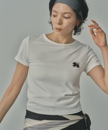 DOG刺繍 コンパクトTシャツ / 半袖