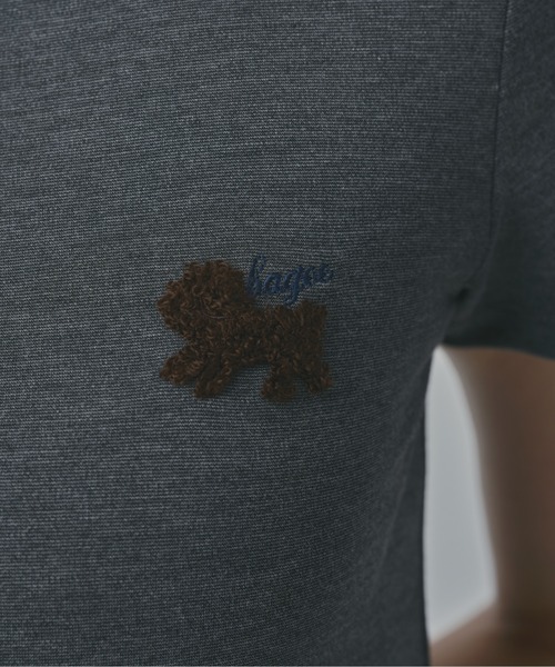 BAGEE(バジー)の「DOG刺繍 コンパクトTシャツ / 半袖(Tシャツ/カットソー・レディース・ブラック/チャコールグレー/レッド系その他/ホワイト・FREE)」の14枚目の写真
