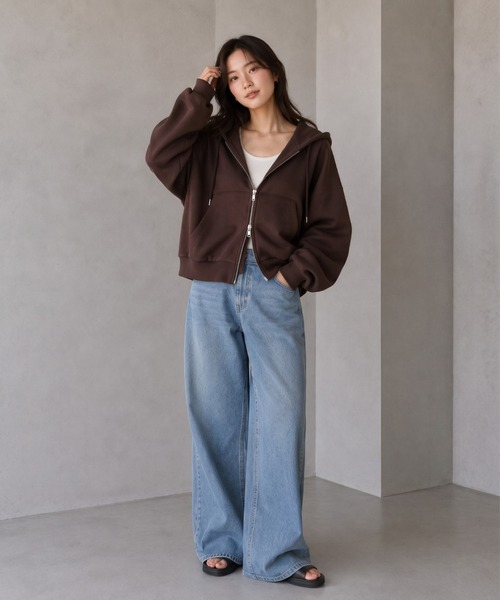 brown ショート丈ver.
モデル身長：157cm