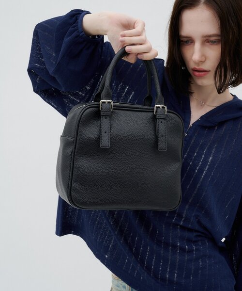 CIAOPANIC TYPY(チャオパニックティピー)の「:【ZOZO限定】アソート素材ベルトデザインボストンBAG(ショルダーバッグ・レディース・グレー/ブラック/ブラウン・ONE SIZE)」の5枚目の写真