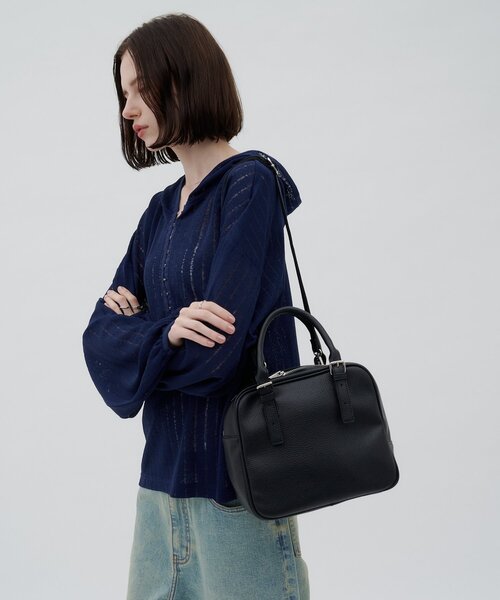 CIAOPANIC TYPY(チャオパニックティピー)の「:【ZOZO限定】アソート素材ベルトデザインボストンBAG(ショルダーバッグ・レディース・グレー/ブラック/ブラウン・ONE SIZE)」の8枚目の写真