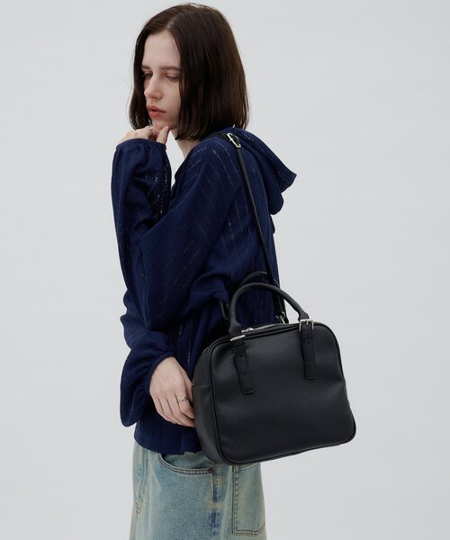 CIAOPANIC TYPY(チャオパニックティピー)の「:【ZOZO限定】アソート素材ベルトデザインボストンBAG(ショルダーバッグ・レディース・グレー/ブラック/ブラウン・ONE SIZE)」の9枚目の写真