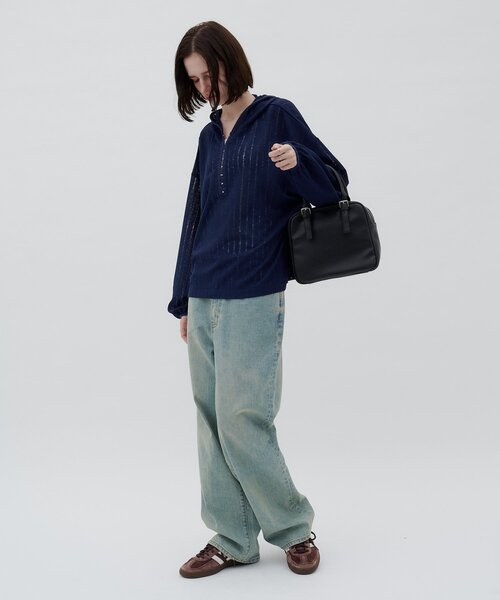 CIAOPANIC TYPY(チャオパニックティピー)の「:【ZOZO限定】アソート素材ベルトデザインボストンBAG(ショルダーバッグ・レディース・グレー/ブラック/ブラウン・ONE SIZE)」の11枚目の写真