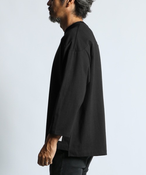 The DUFFER of ST.GEORGE（ザダファーオブセントジョージ）の「【WEB限定アイテム】8oz HEAVY WEIGHT FOOTBALL 3/4 SLEEVE TEE：8オンス ヘビーウェイト 7分袖 リラックス フットボールTシャツ（Tシャツ/カットソー・メンズ・ホワイト/ブラック/ブルー・X-LARGE/LARGE/MEDIUM/SMALL）」の10枚目の写真