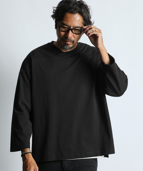 The DUFFER of ST.GEORGE（ザダファーオブセントジョージ）の「【WEB限定アイテム】8oz HEAVY WEIGHT FOOTBALL 3/4 SLEEVE TEE：8オンス ヘビーウェイト 7分袖 リラックス フットボールTシャツ（Tシャツ/カットソー・メンズ・ホワイト/ブラック/ブルー・X-LARGE/LARGE/MEDIUM/SMALL）」の7枚目の写真